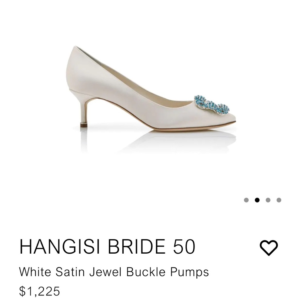 *LIKE NEW* Manolo Hangisi Bride 50 Jewel Buckle Pump